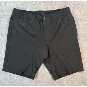 Right of Way Mens Black Athletic Cycling Shorts‎ Size M Elastic Waist
